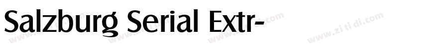 Salzburg Serial Extr字体转换